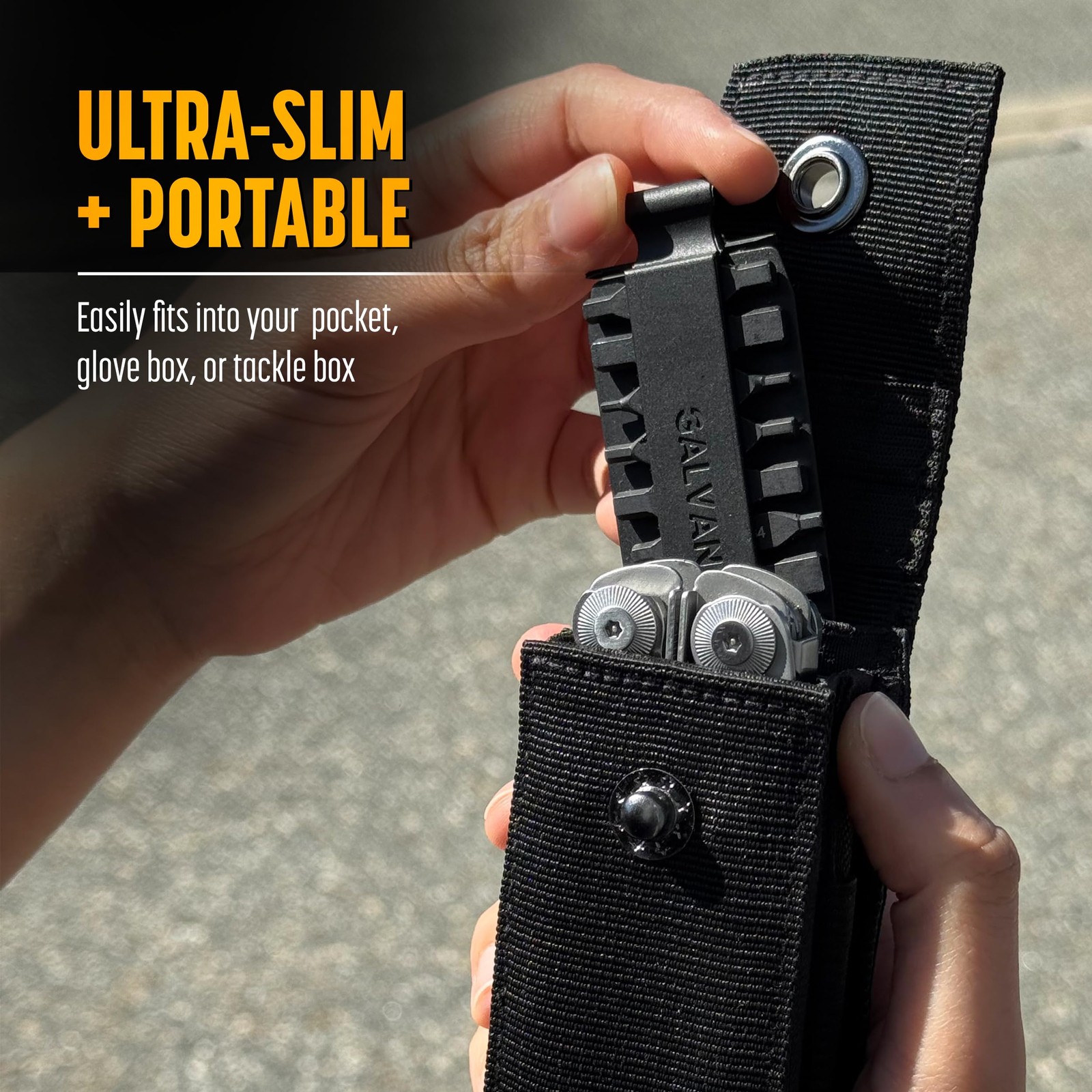 Nylon Sheath for MultiTools with 21 Flat End Screwdriver Bits and Holder Cas...