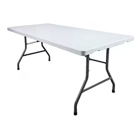 Zoro Select 4Ge26 Rectangle Folding Table, 30" W, 72" L, 29" H, Blow Molded,