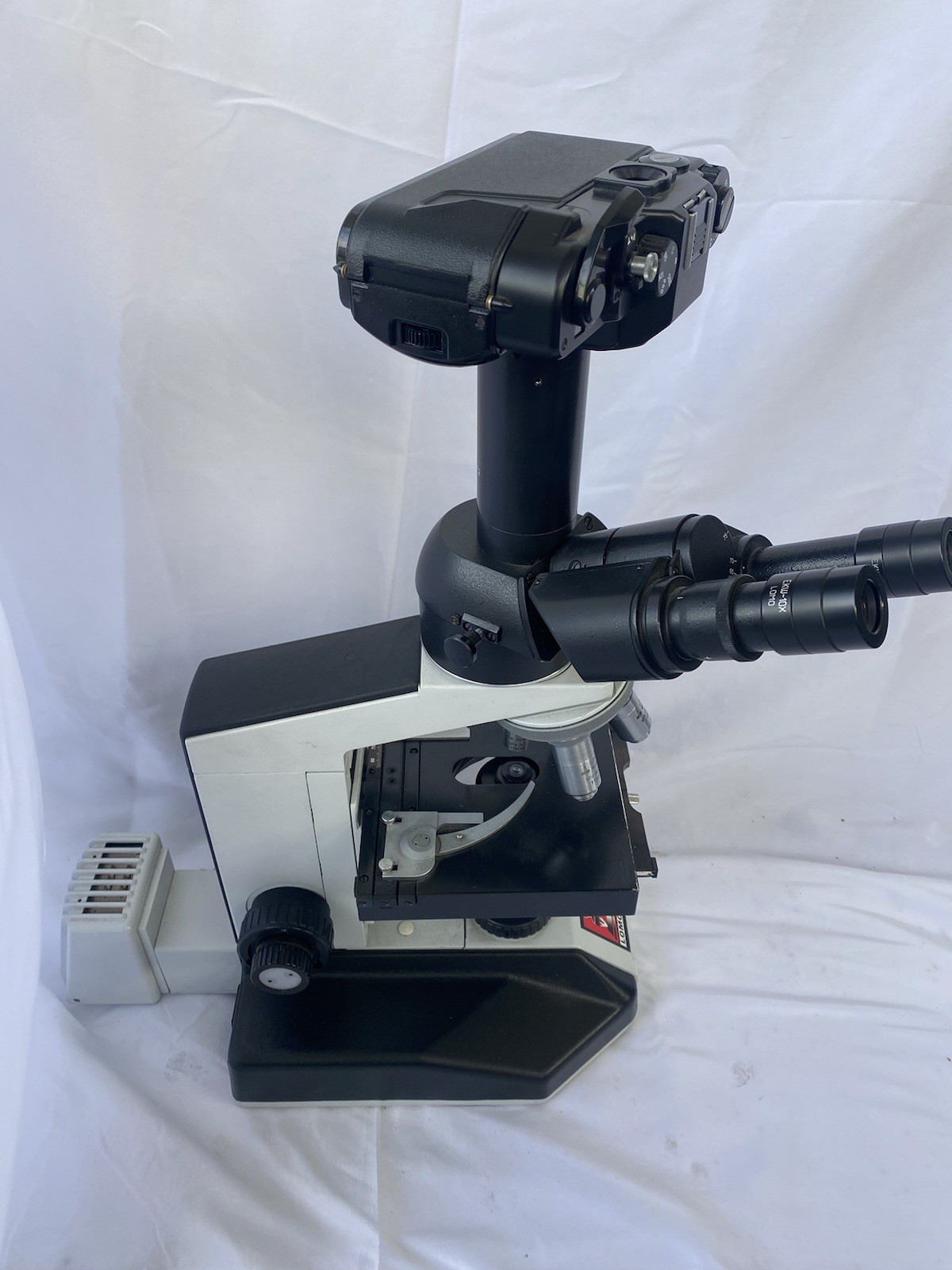 Vintage Soviet USSR Russian Lomo  Microscope  With zenit 122 SLR Camera WORKS!!!