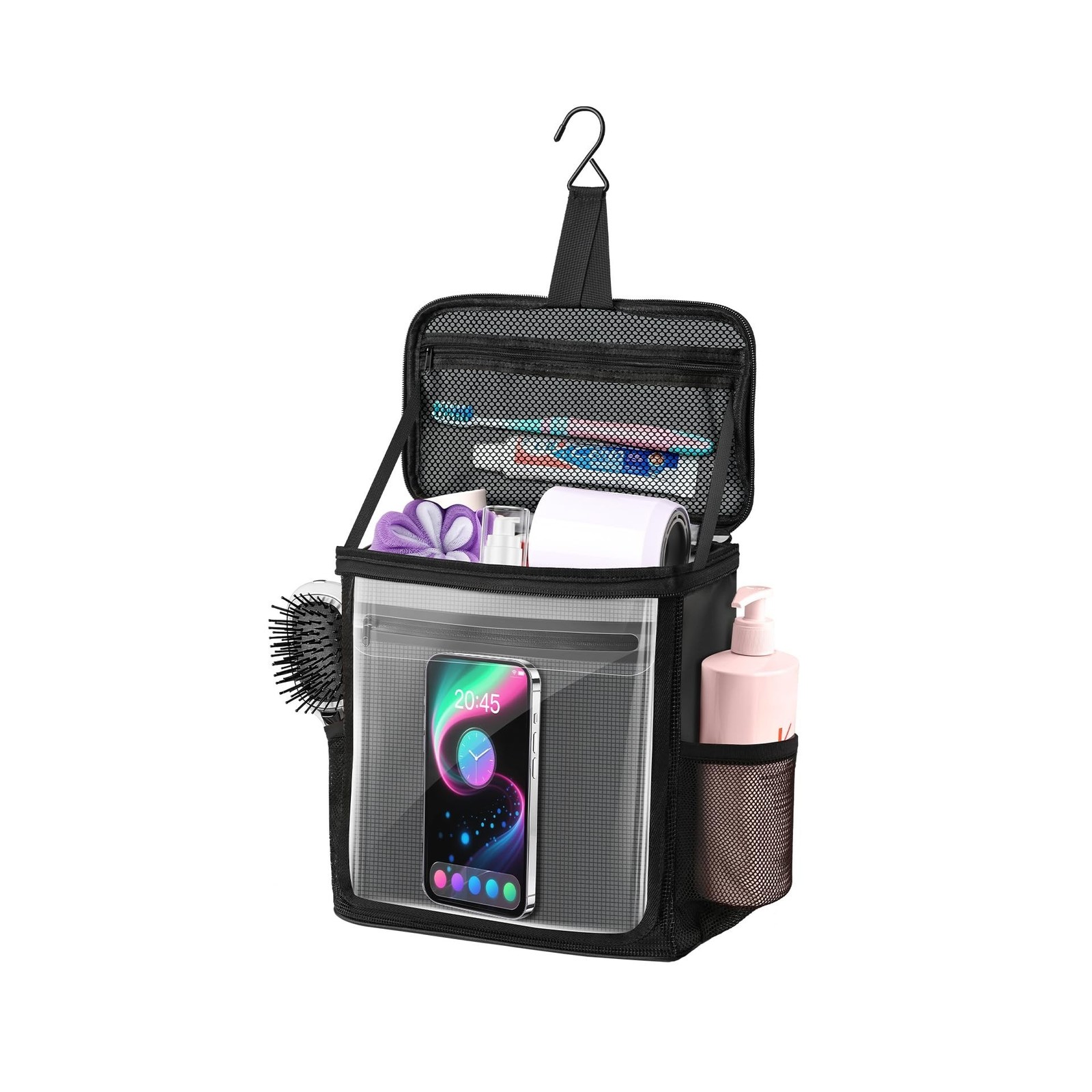 Hanging Shower Caddy Portable, Travel Toiletry Bag for Men & Women, Large Cap...