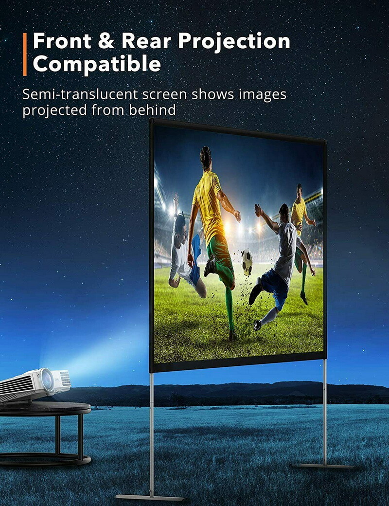 TaoTronics HP027 100" inch Projector Screen with Stand 16:9 HD Projection SB66