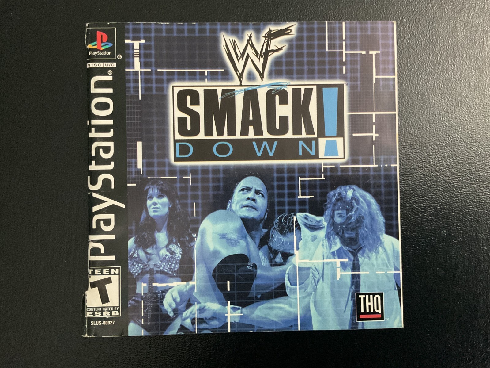 WWF Smackdown! 1 Black Label PS1 PlayStation Instruction Manual w/ Reg Card Only