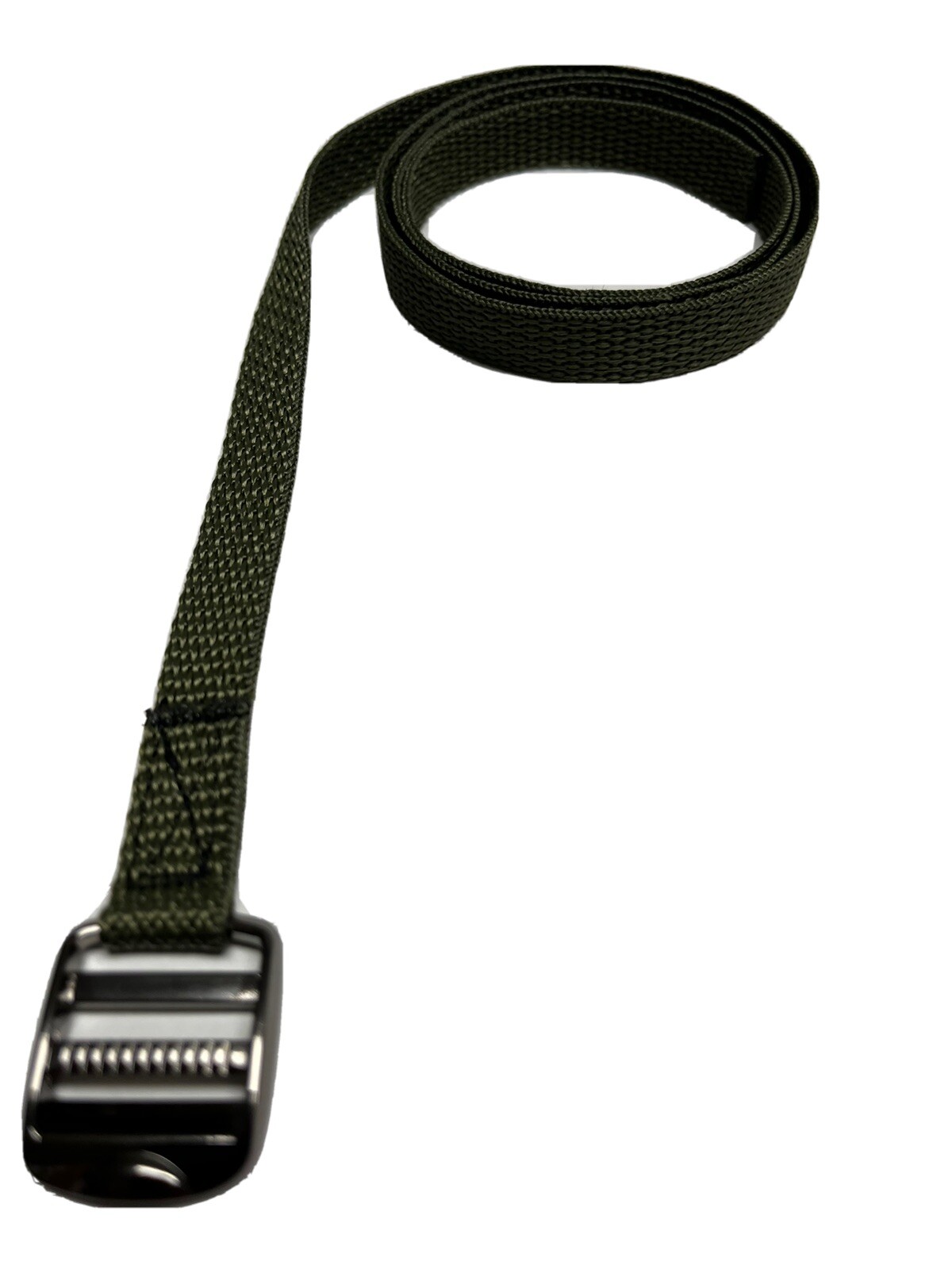 Slim Trail Camera Mounting Strap, Green Color, Metal Buckle, 4 feet long