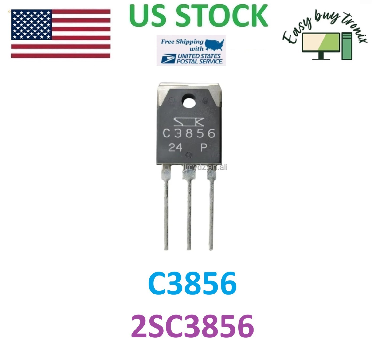 2Pcs SANKEN 2SC3856 Transistors C3856 NPN TO-3P 4A 180V USA