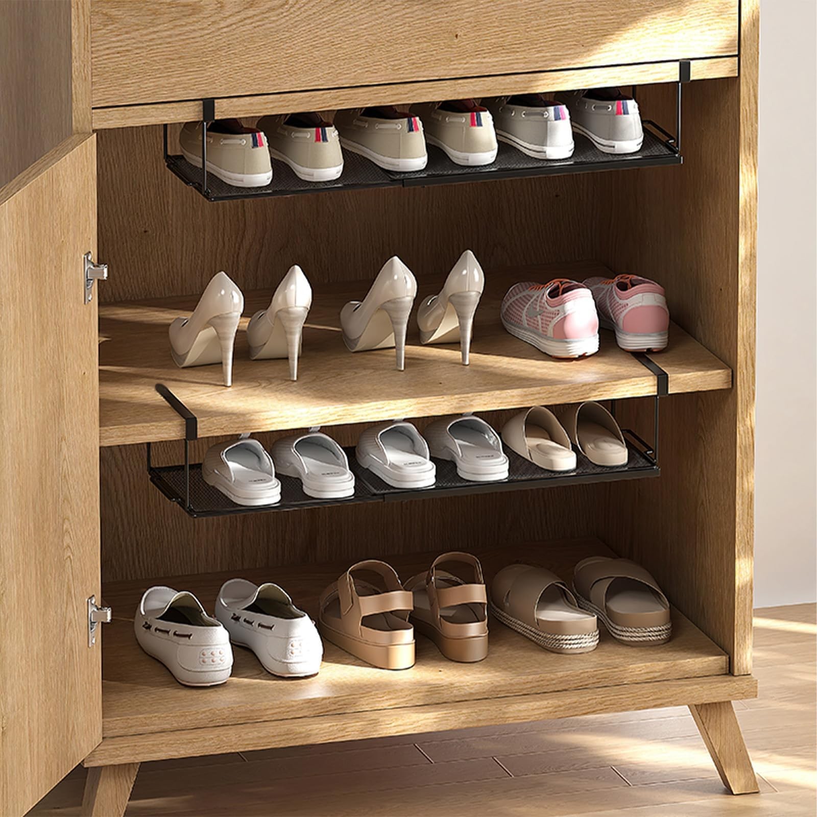 Expandable Hanging Under Shelf Storage Basket,Under Shelf Storage Basket Orga...