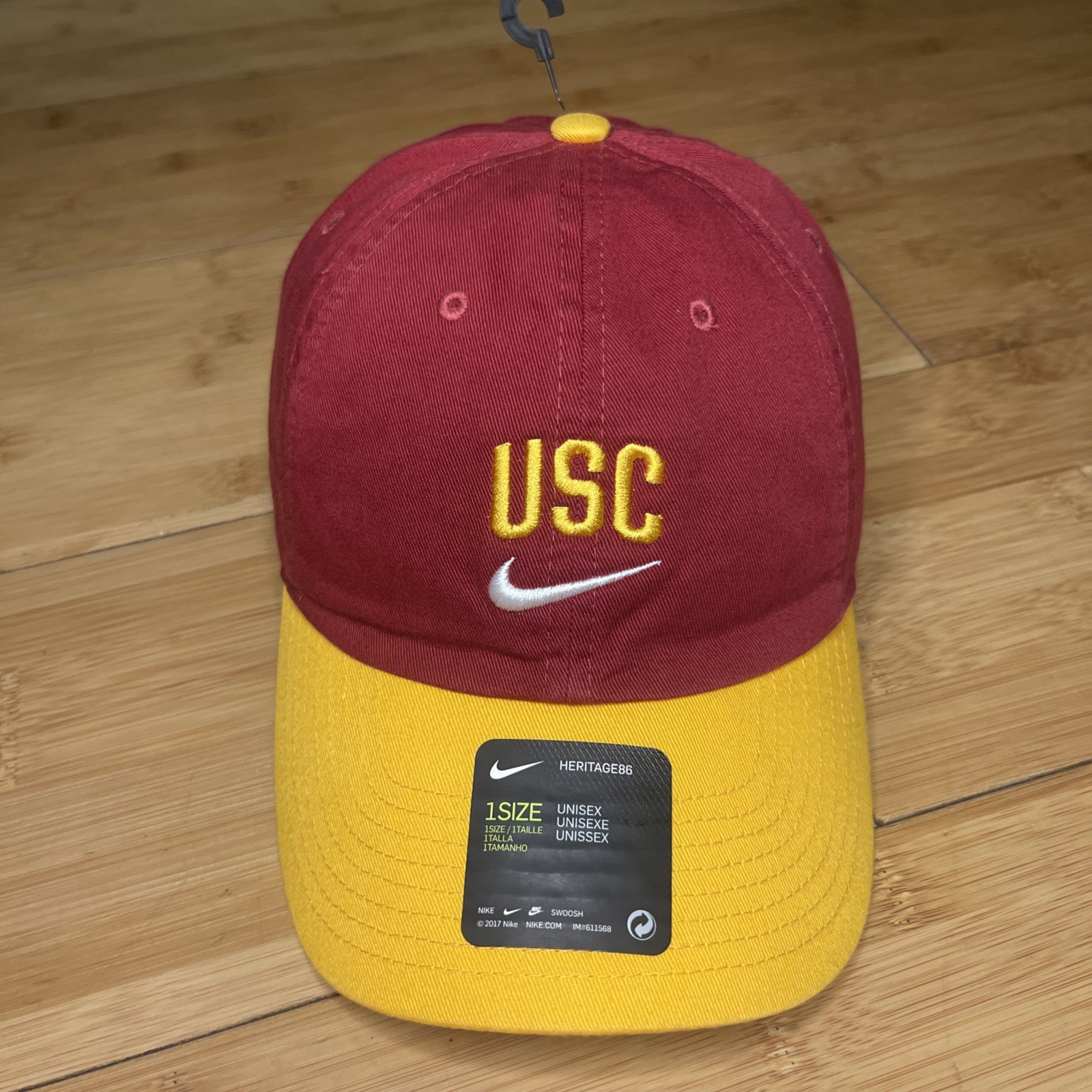 Nike Heritage 86 USC Trojans 2Tone Swoosh Spell Dad Cap Strapback Hat SOLDOUT