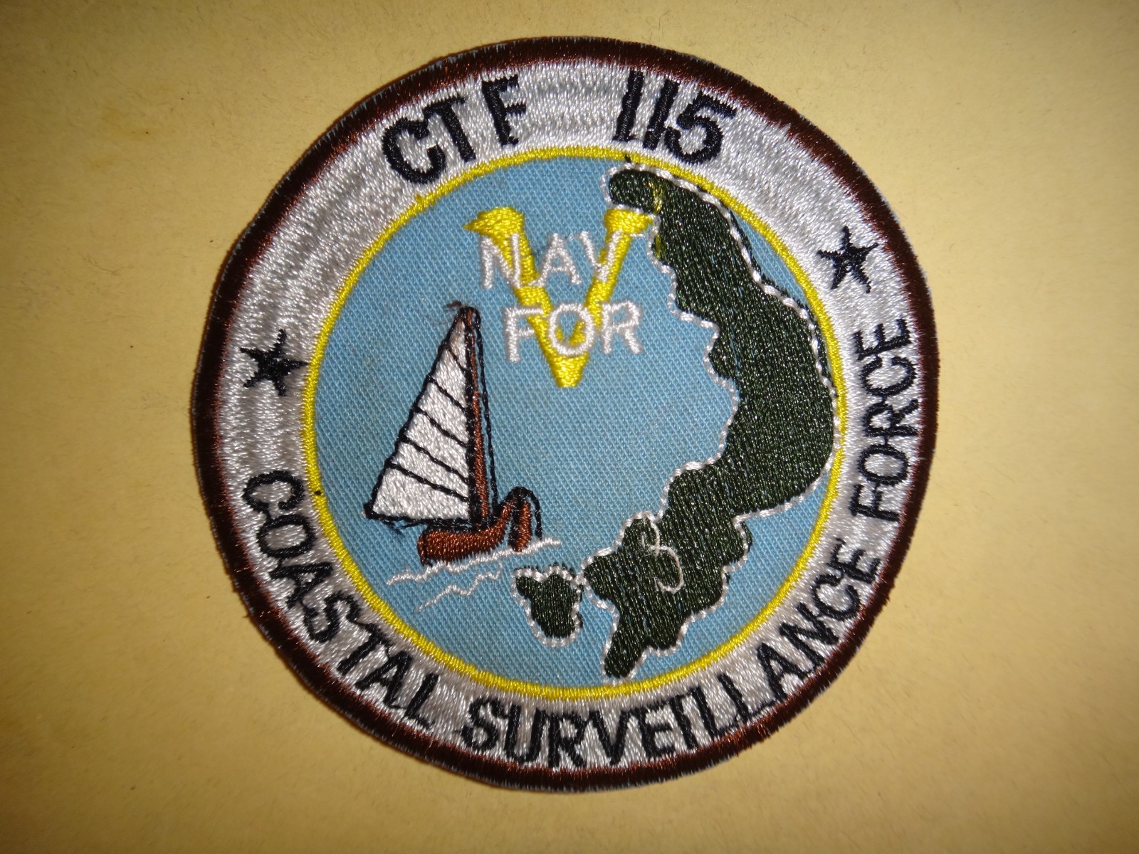 Vietnam War Patch US Navy COASTAL SURVEILLANCE FORCE CTF-115