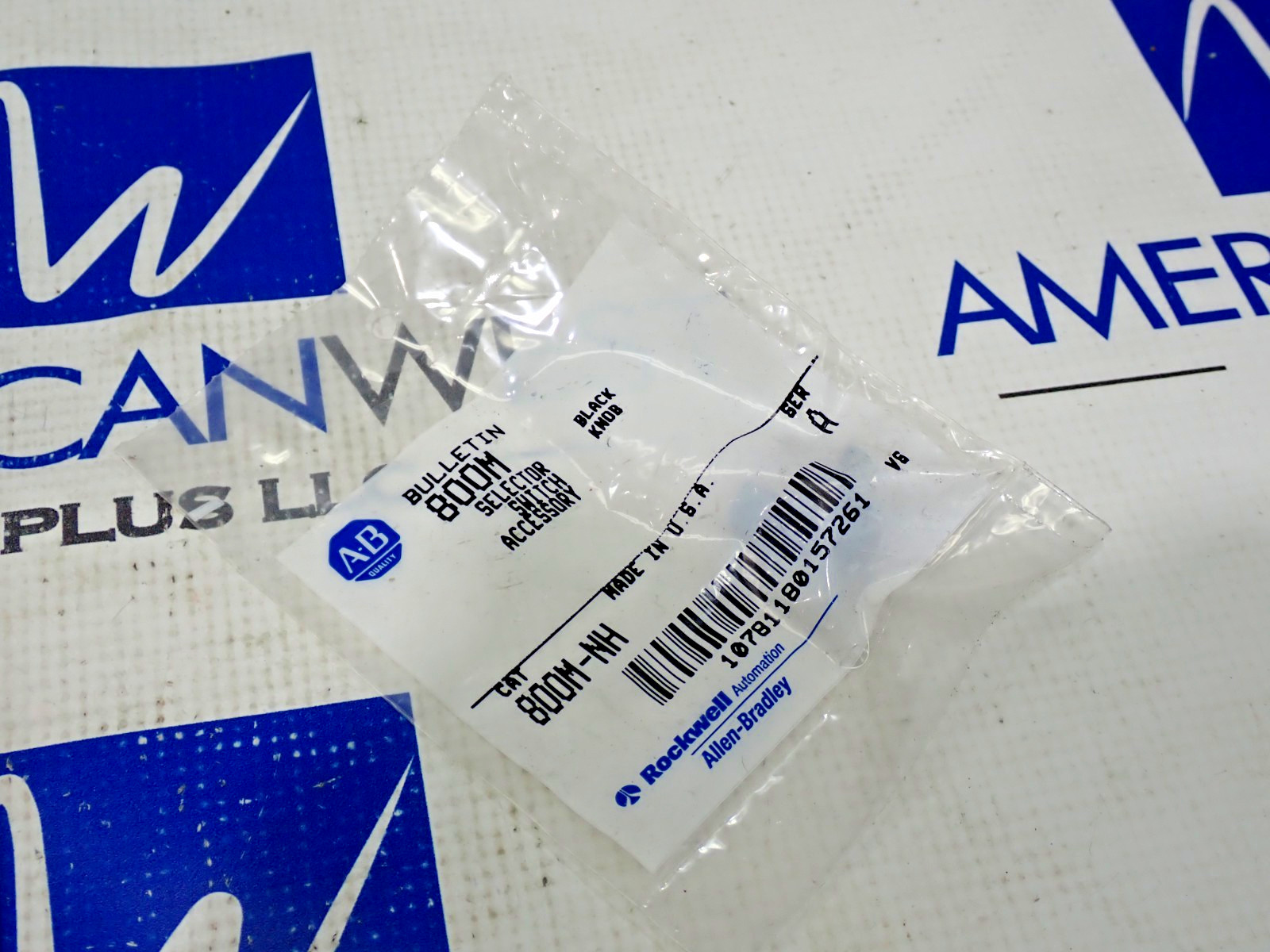 New Allen Bradley 800M-NH Black Knob for selector switch Ser A