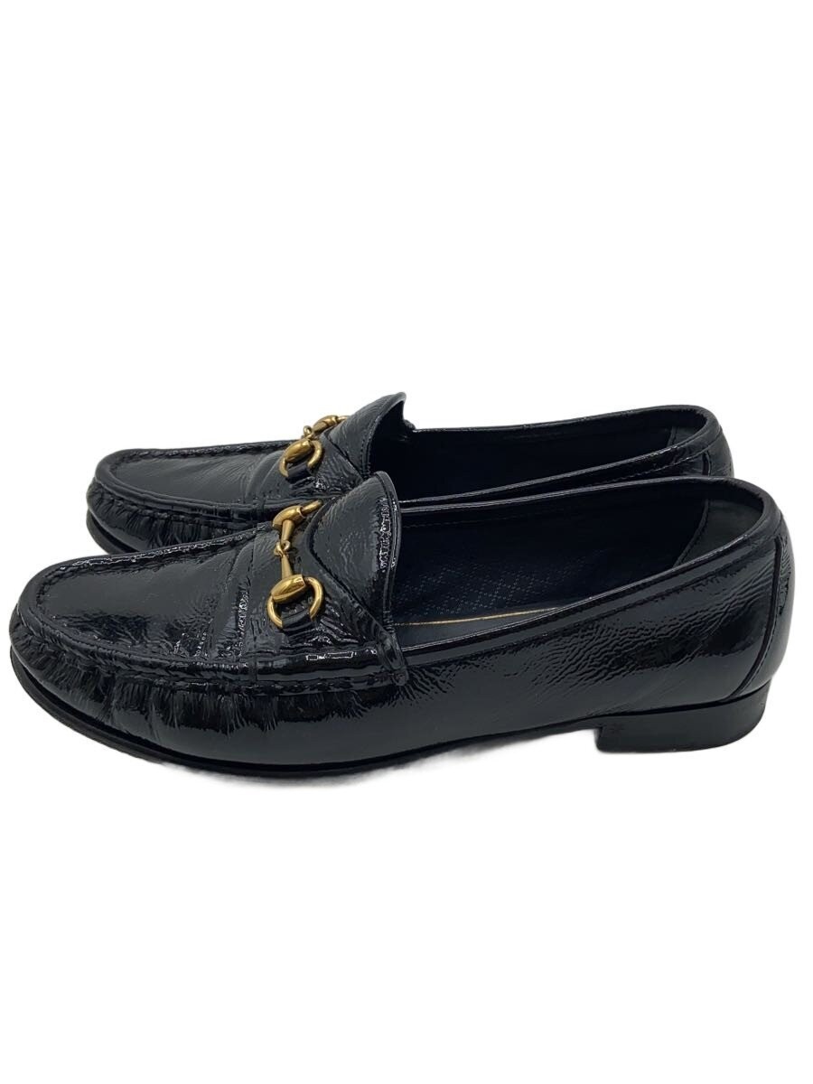 Womens GUCCI GUCCI Loafers 35.5 BLK Patent Leather