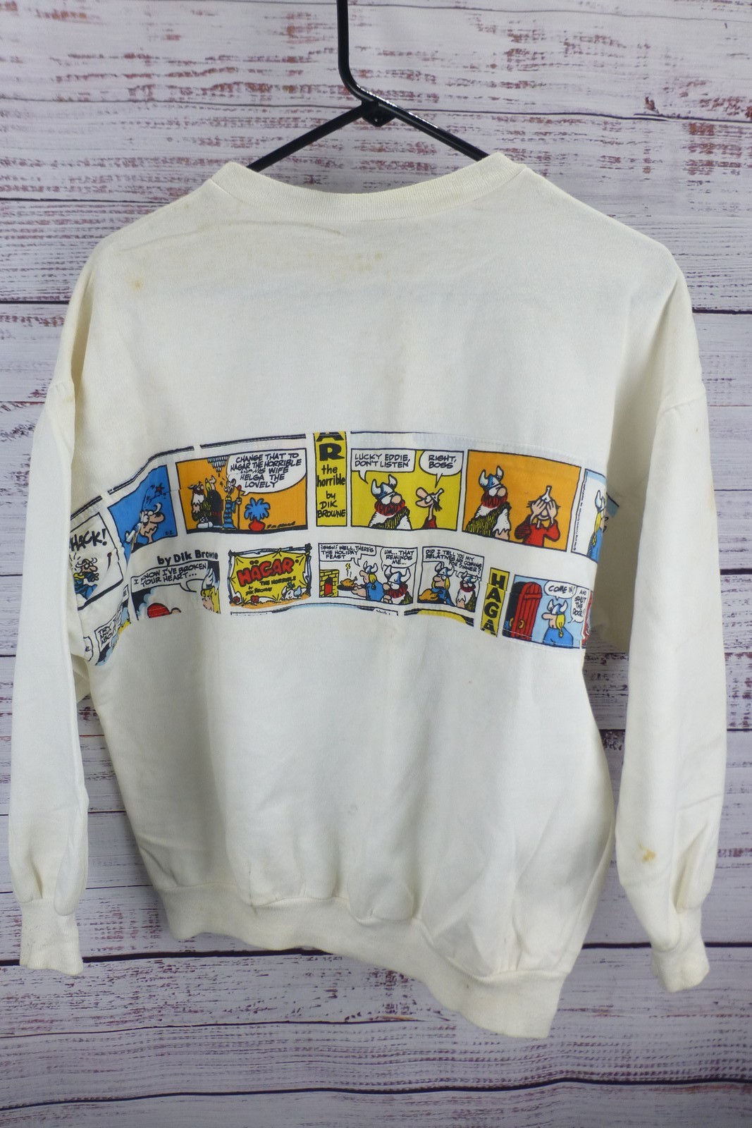 Vintage Hagar the Horrible Funnays Sweatshirt Whitewater Comic Strip Pullover G4