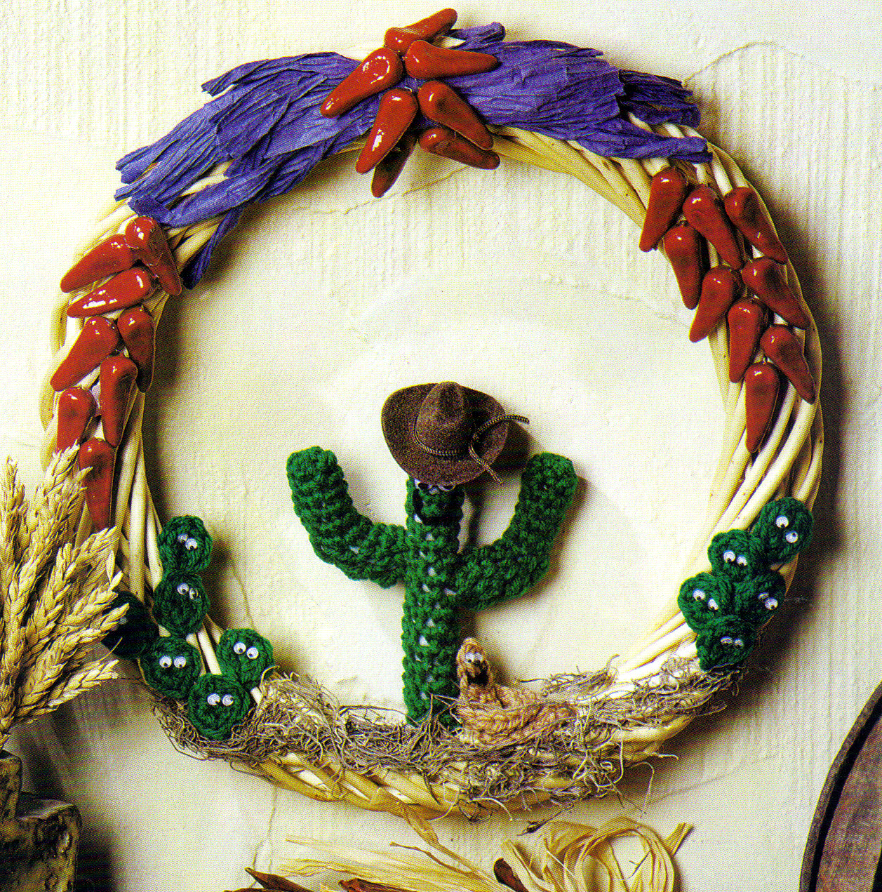 SOUTHWESTERN Desert Friends Wreath/Decor/Crochet Pattern INSTRUCTIONS ONLY