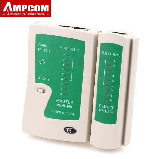 AMPCOM RJ45 Network Cable Tester Cat5 Cat6 Cat7 LAN RJ11 Test Tool