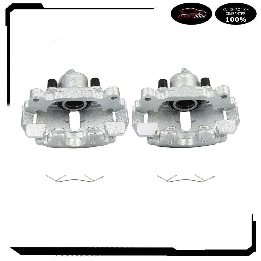 Front Brake Calipers w/ Bracket Set (2) For Volkswagen Beetle Jetta Golf Rabbit