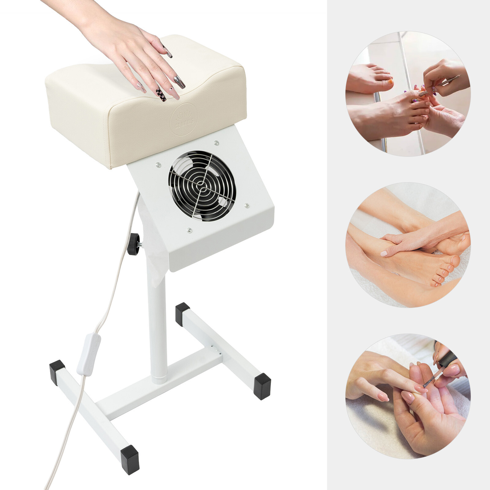 Pedicure Stool Chair, Salon Lift Stool, Footrest for Pedicure Adjustable