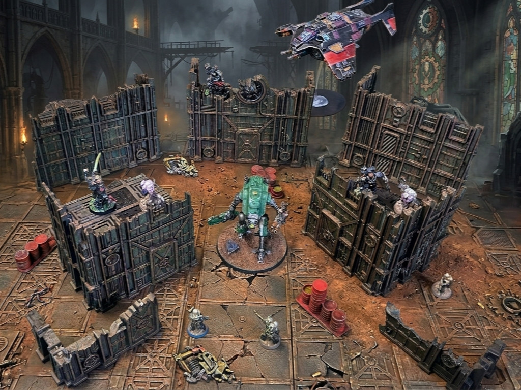 Scenery & Terrain - 12 pcs - Industrial Ruins- Great for Warhammer 40K/Fantasy