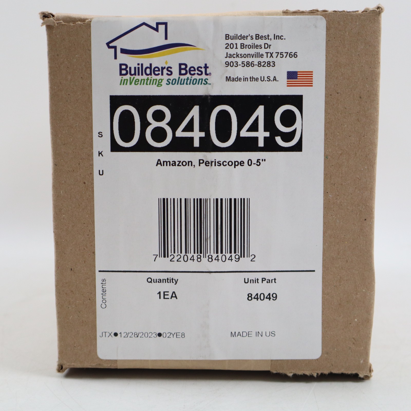 Builder's Best SAF-TDUCT Zero Periscope Dryer Vent, Adjustable from 0-5" Length