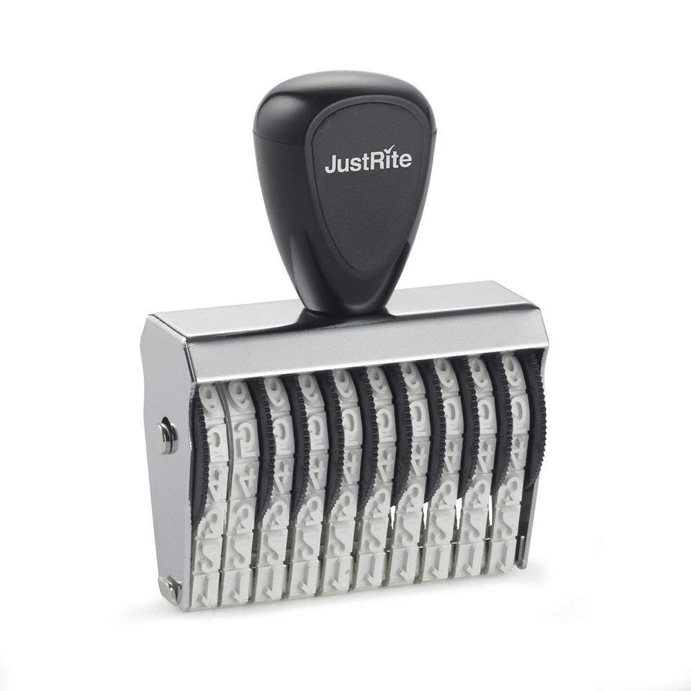 JUSTRITE  Numbering Stamp,NBR,2-1/2 in Overall L 811CH0