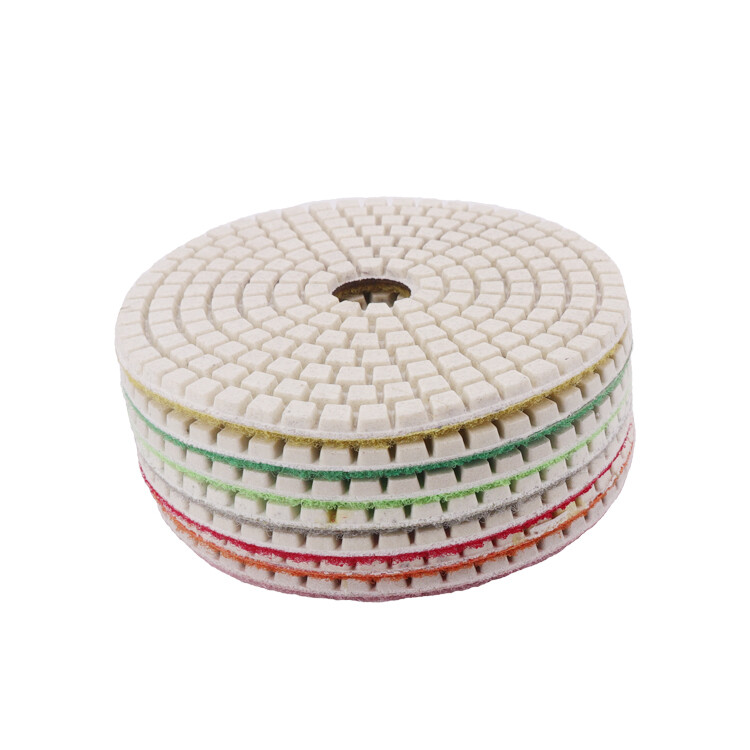 5" stone granite marble polishing pad Grit 15-3000 (9 Pieces) + Glaze Buffer
