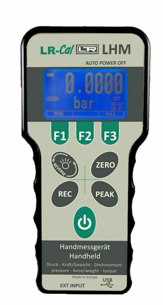 LR-Cal LHM N Pressure Torque & Force Meter with External Torque Sensor 1000 Nm