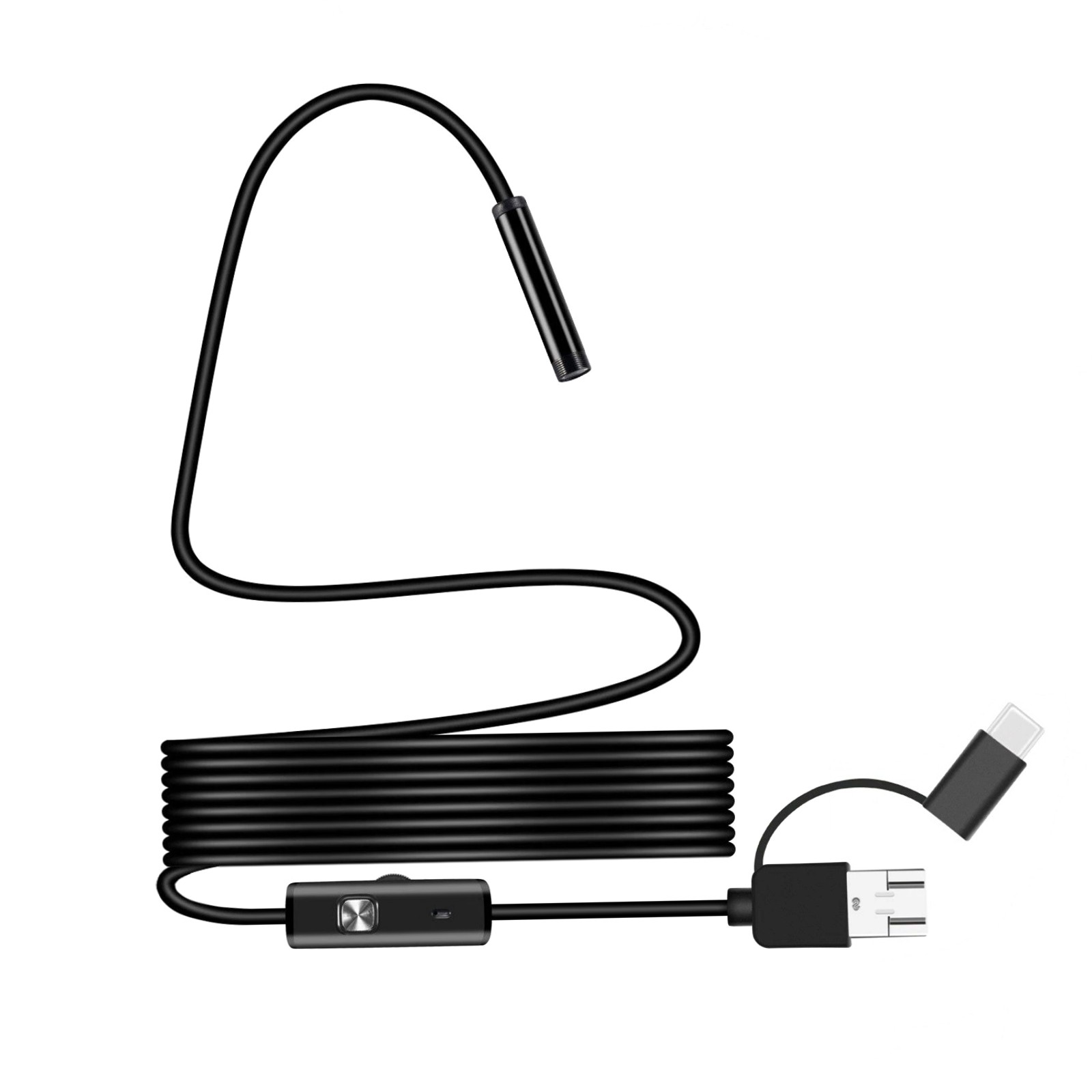 2M Endoscope Borescope 6 LED Inspection Camera for Android Type-C USB Cable 7mm