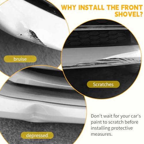 Front Splitter Protector for 2015-2023 Dodge Charger, Replacement Lip Black
