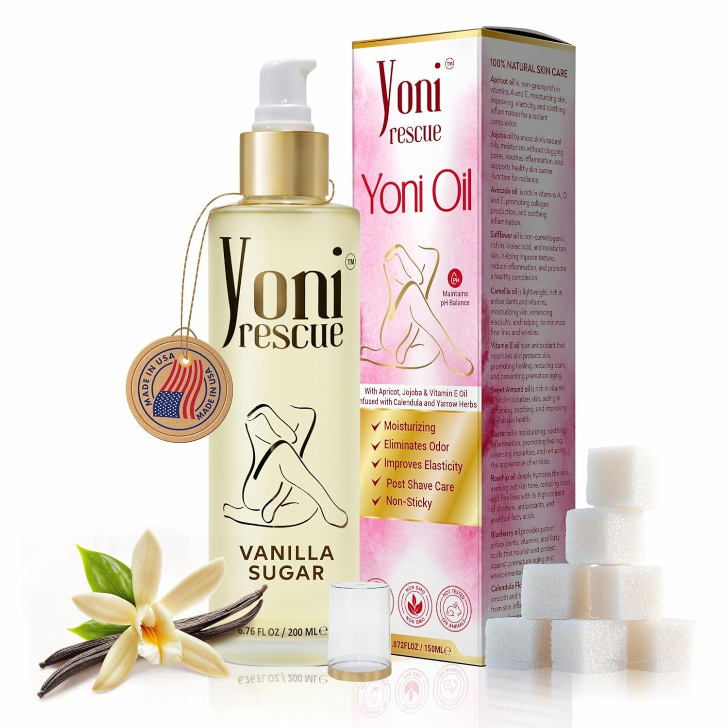 Yoni Oil For Women | Made in USA with Apricot, Jojoba, Vitamin E oil | Daily Moi