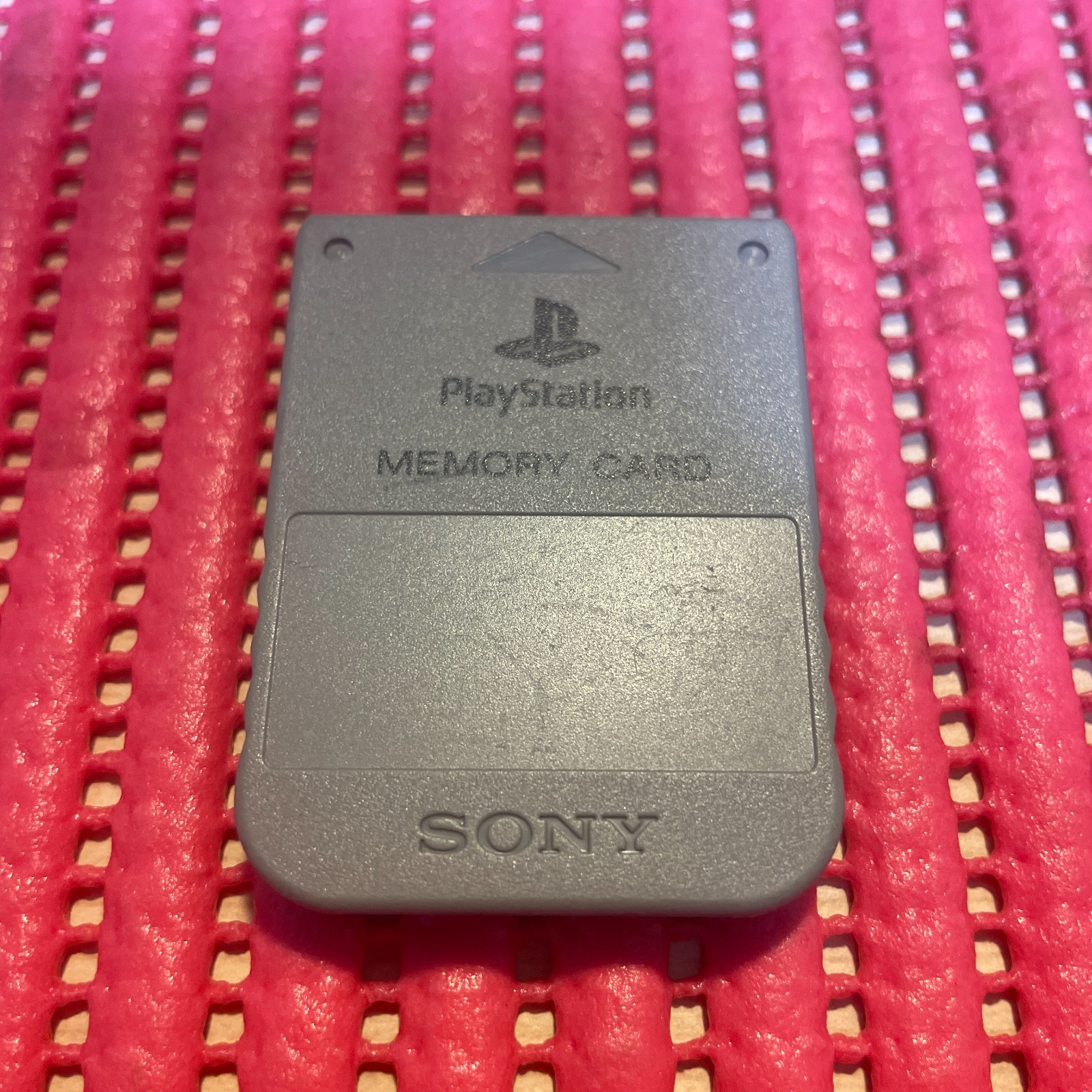 TESTED Sony PlayStation OEM Official 1 PS1 PSX Memory Card SCPH-1020 GRAY c595