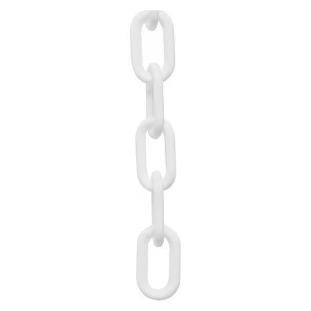 Zoro Select 30001-25 Plastic Chain, White, 25 Ft Length, Gloss, 30001-25