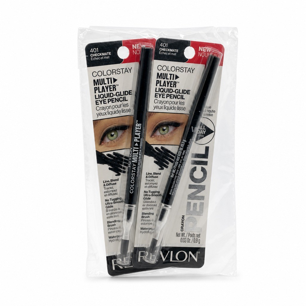 REVLON ColorStay Multiplayer Liquid-Glide Eye Pencil 401 Checkmate 2 Pack
