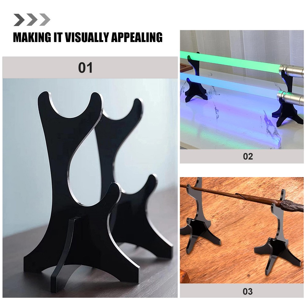 Desktop Sword Display Stand 2Pcs Acrylic For Preventing Items From Falling