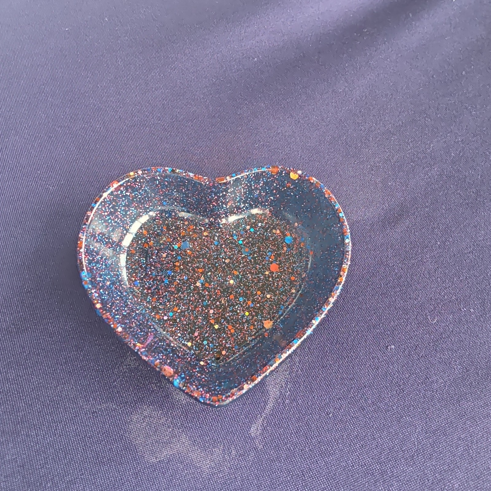 Heart Shaped New Epoxy Resin Trinket Sparkled Dish