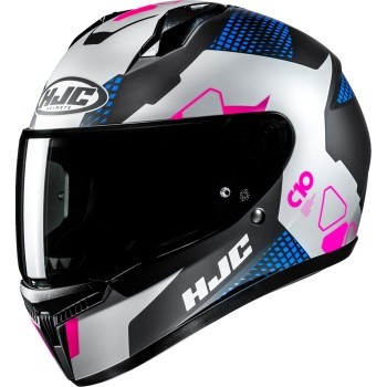 HJC C10 Aspa Helmet - Black/Silver/Pink MC28SF - Small