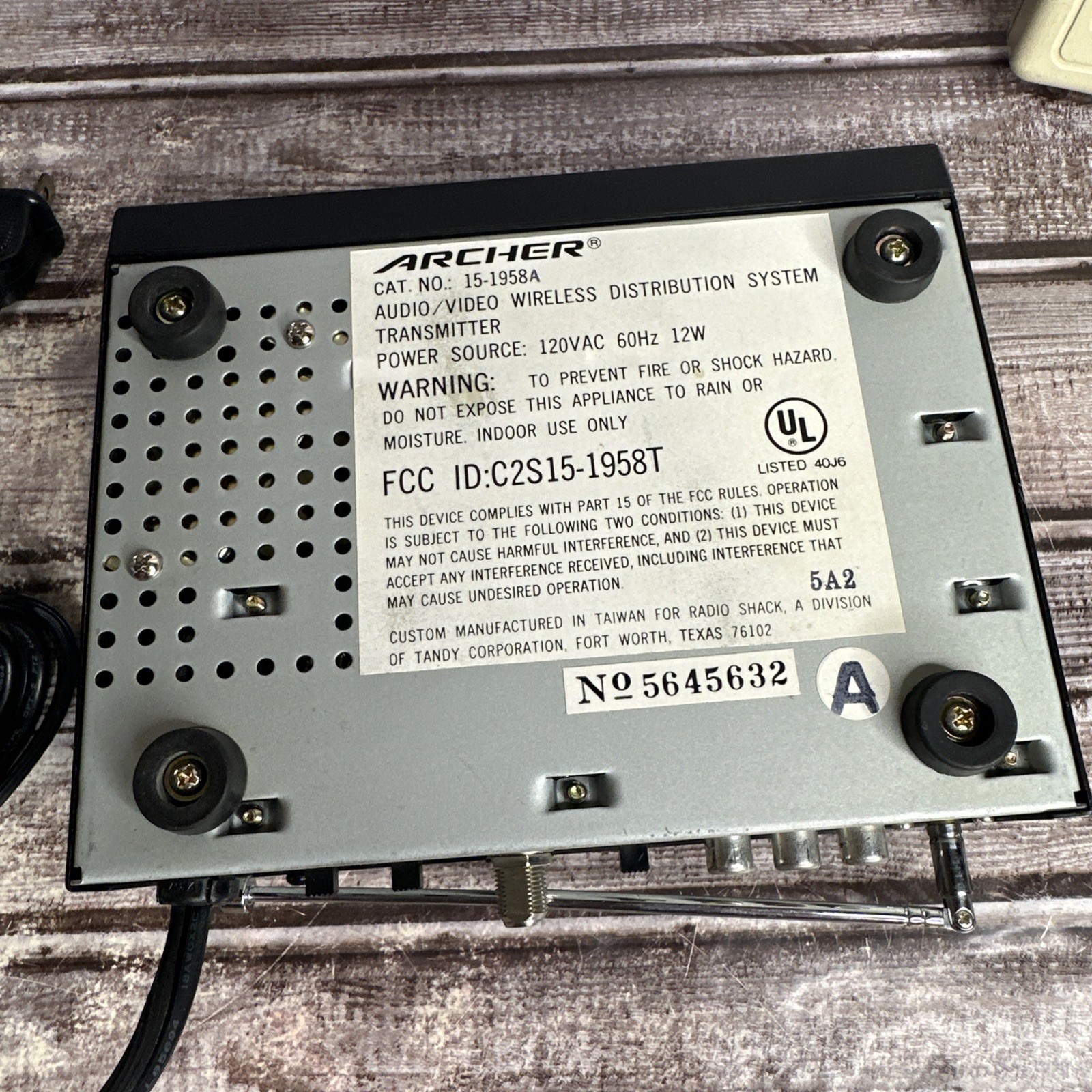 Archer 15-1958 Audio/Video Wireless Distribution System Receiver and Transmitter