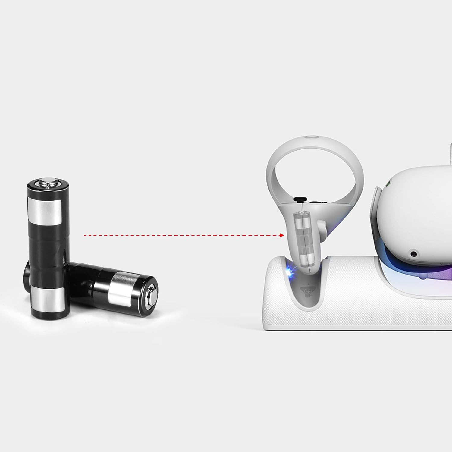 1800Mah Rechargeable AA Batteries for Oculus Quest 2 Controller