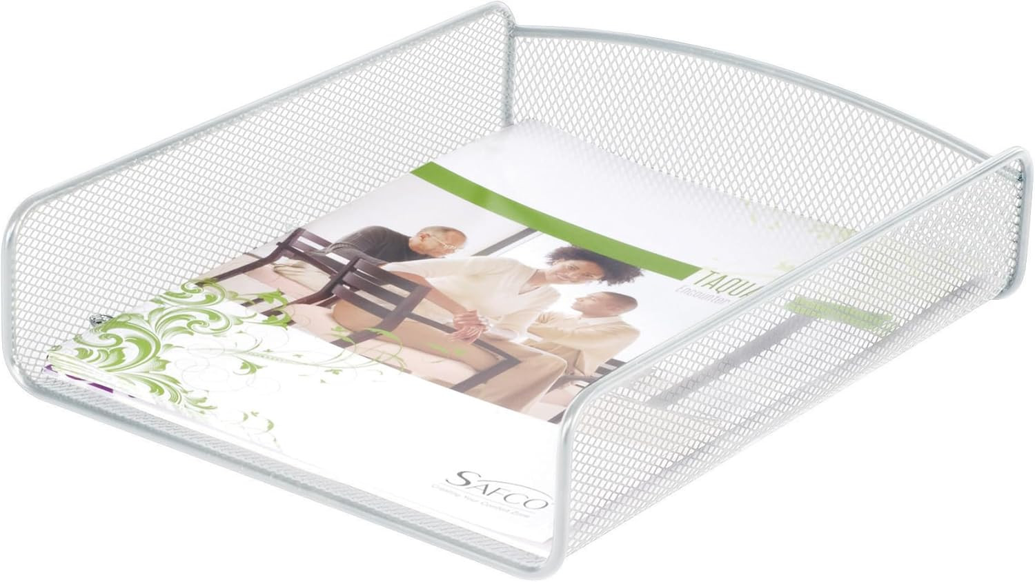 Onyx Mesh Single Tray Desktop Organizer | Heavy Duty Steel | Powder Coat Finish