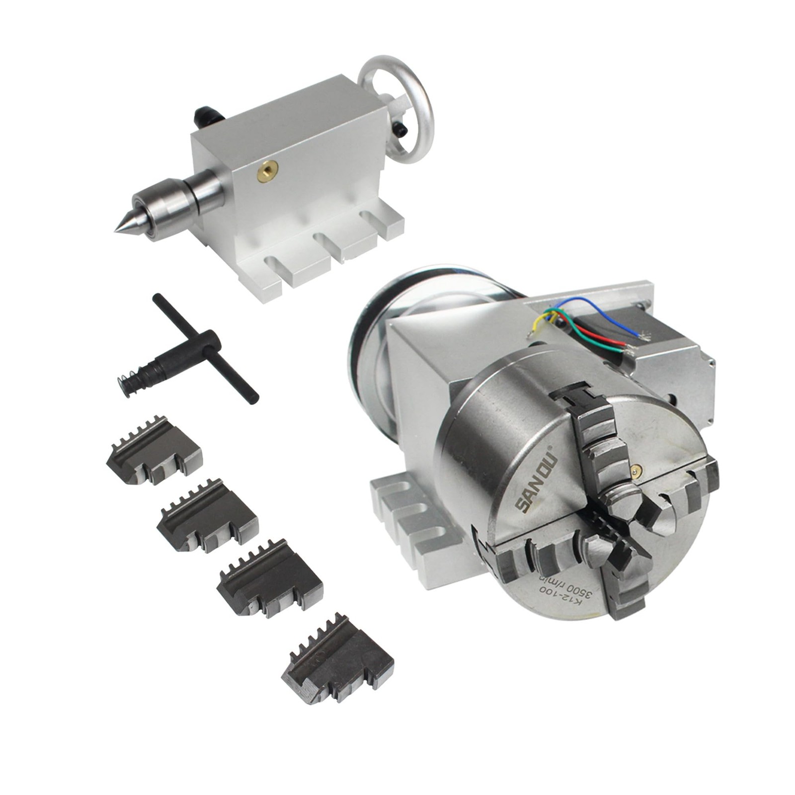 CNCTOPBAOS K12-100mm CNC Router Milling Machine Rotational Axis A 4th Axis...