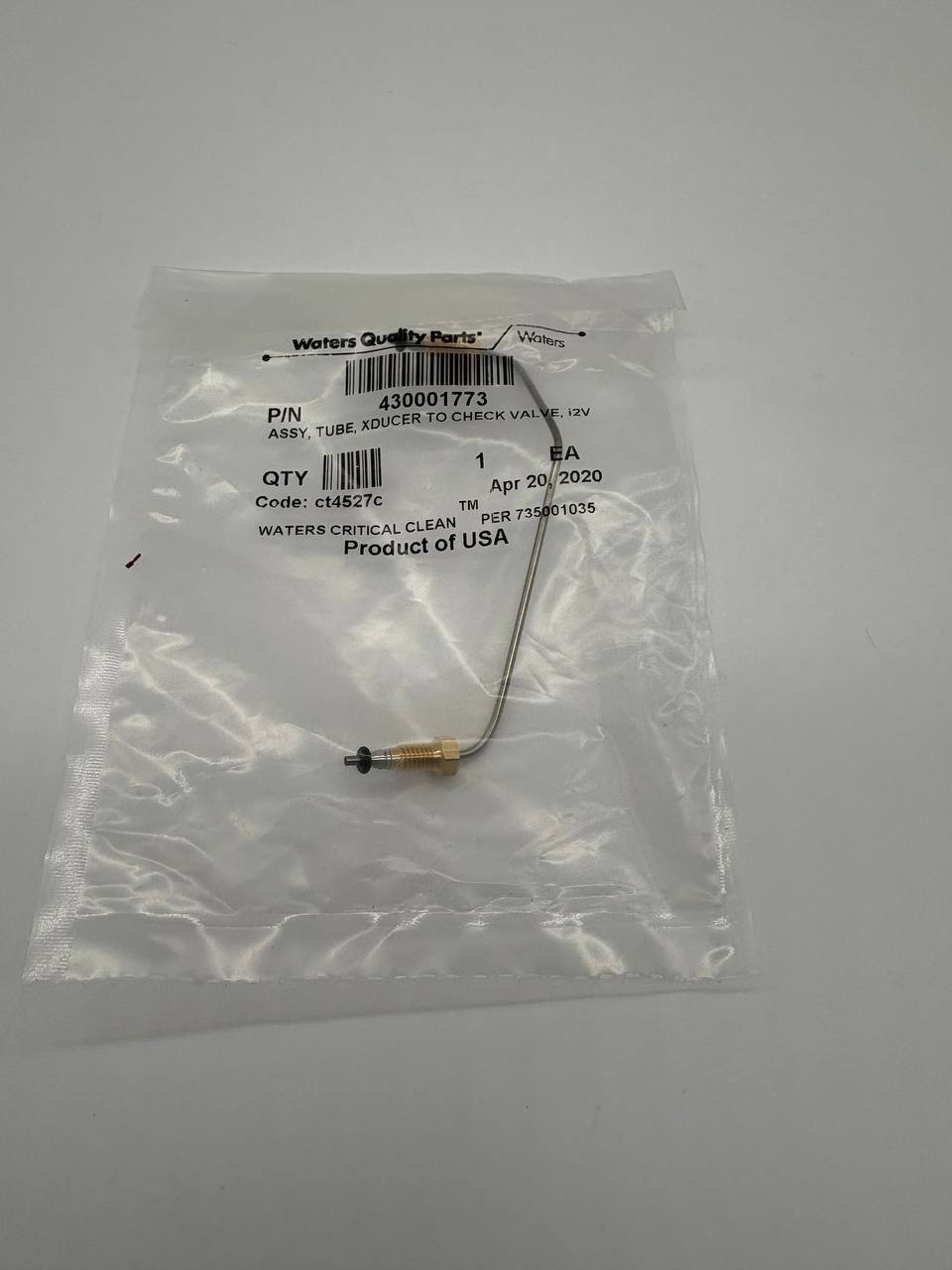 Tubing Assembly, Transducer to Check Valve, i2V