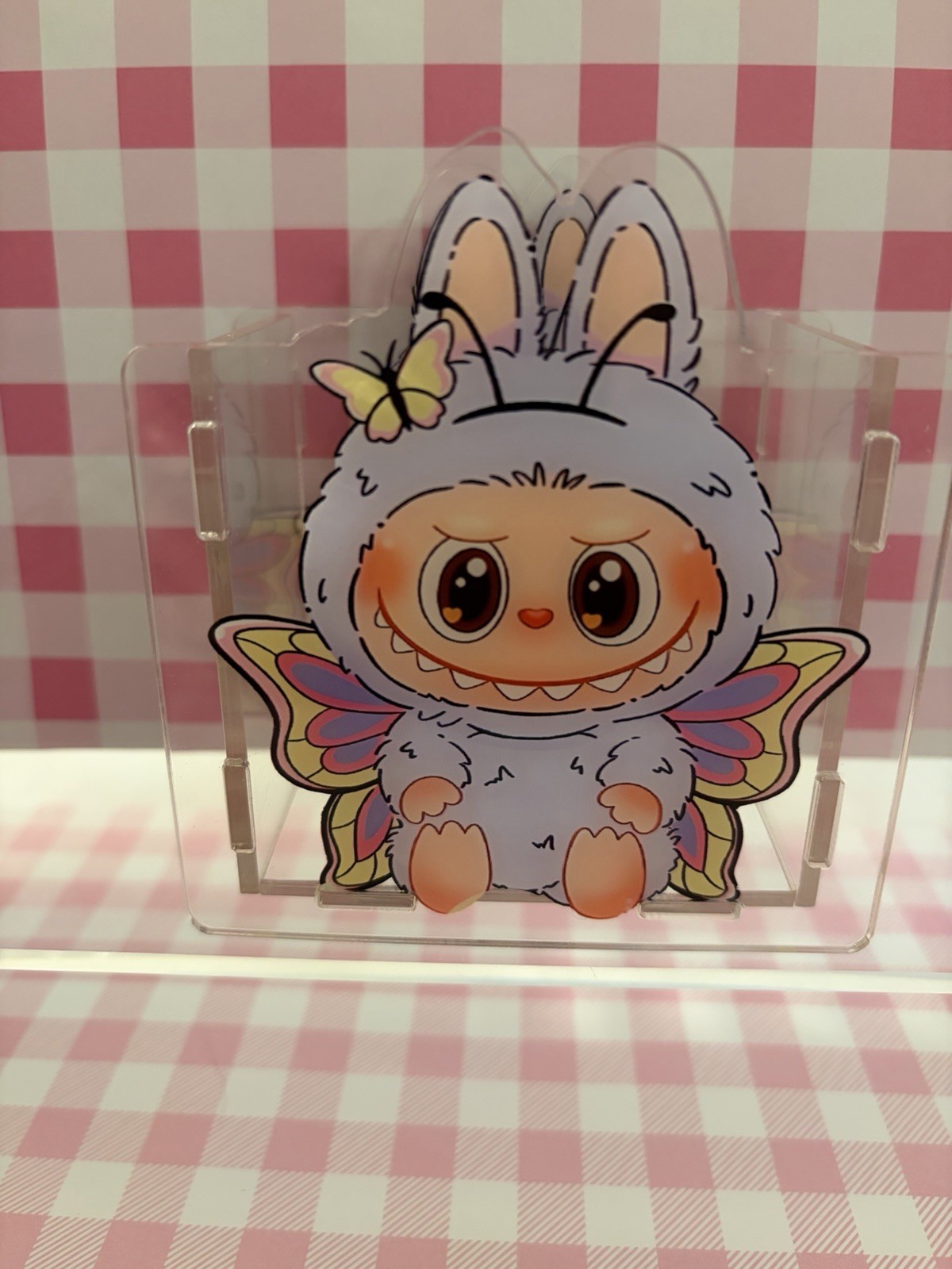 Bunny Butterfly Easter Adorable Acrylic Pen Box Holds Beaded Pens Collect Them