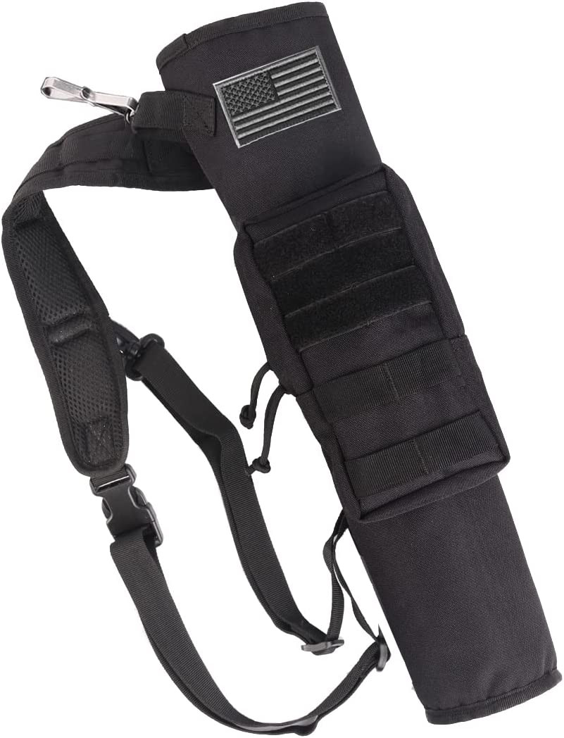 Archery Lightweight Back Arrow Quiver Dual Use Foldable Compact Hip Arrows Bag w