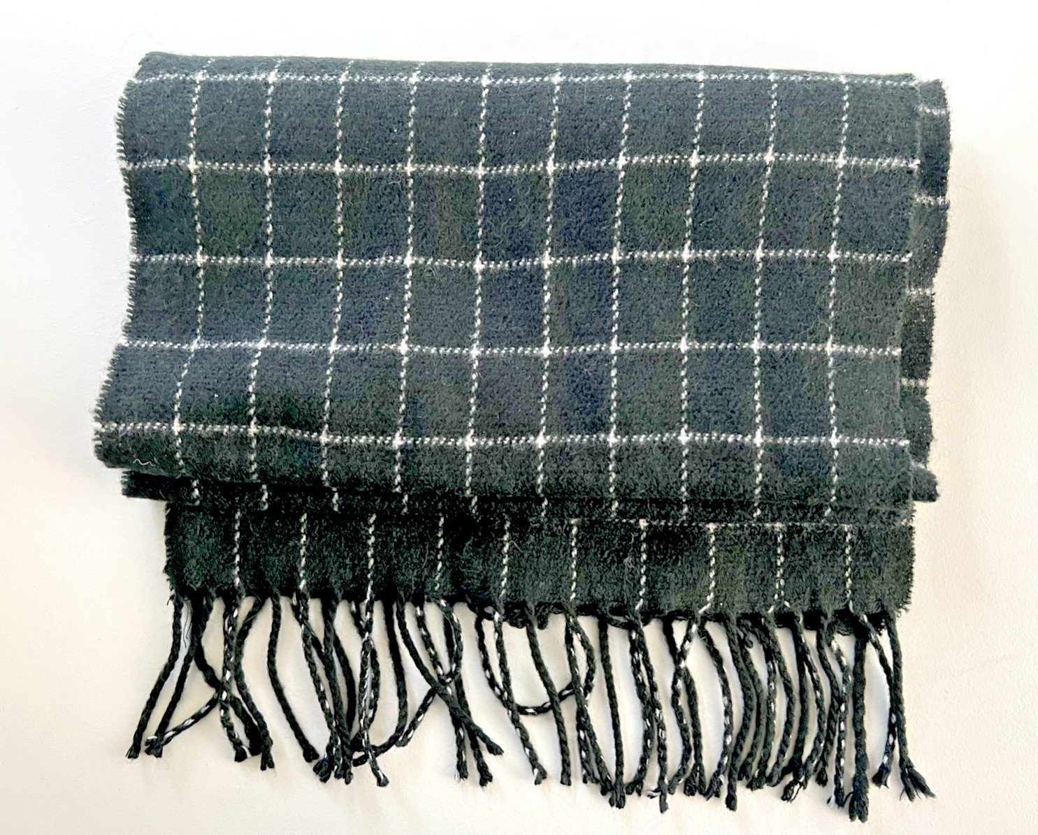 The Rail Mens Black Printed Decorative Fringe Winter Scarf O/S