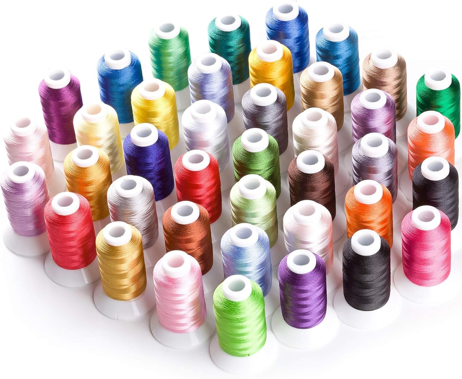 Simthread 40 Colors 40 Weight Polyester Embroidery Machine Thread Kit 550Y(500M)