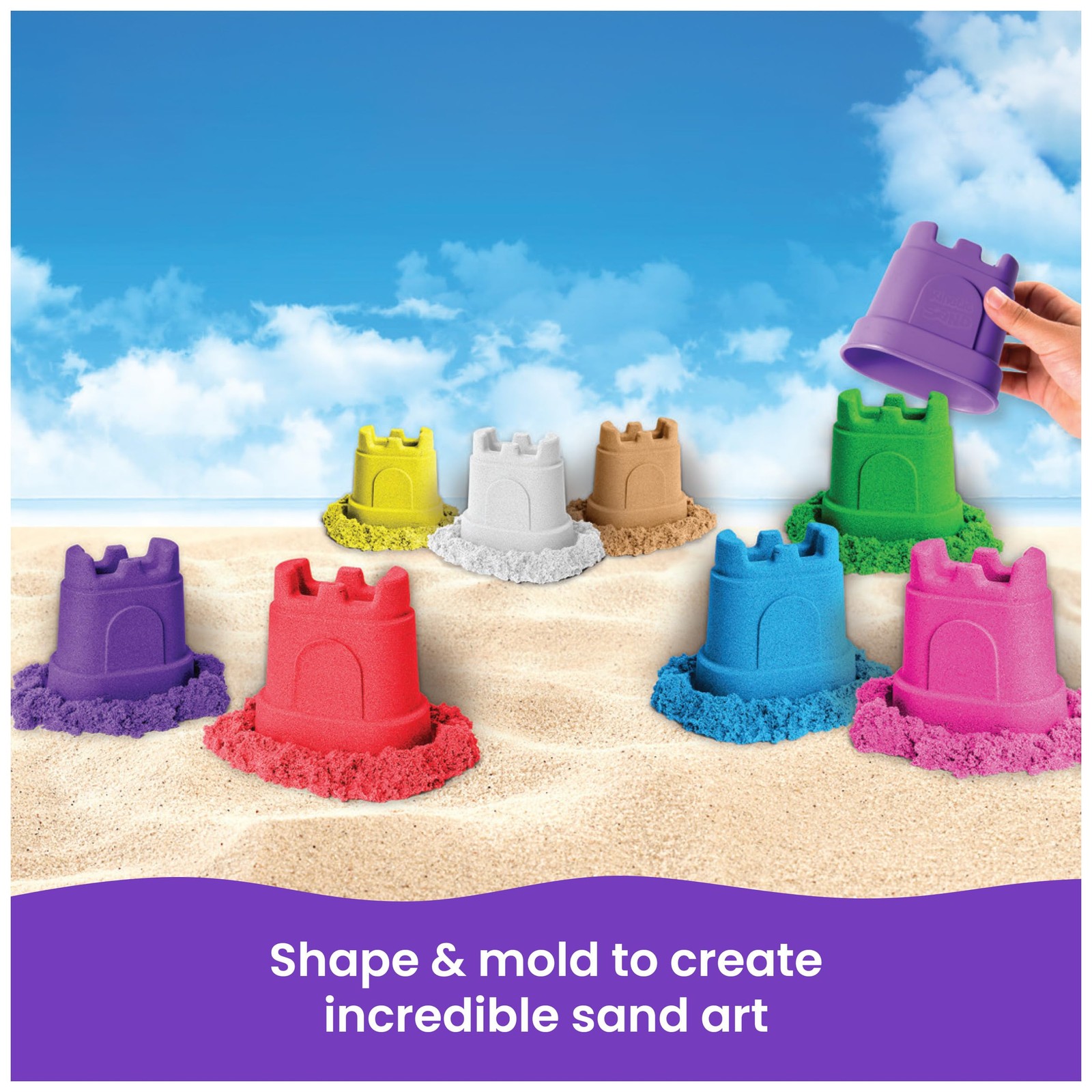 Kinetic Sand, Castle Containers 1, Multicolor 10-Pack