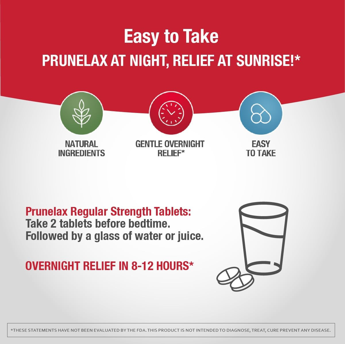 Ciruelax Regular Strength Laxative Tablets - Overnight Relief for Occasional Con