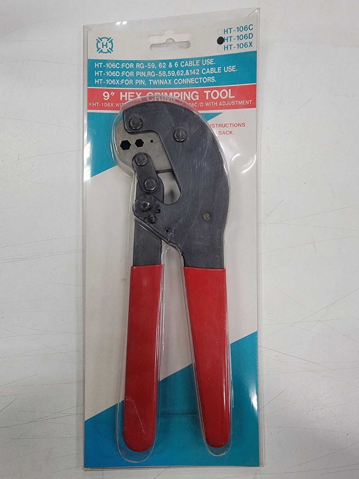 9" HEX CRIMPING Tool RG 58 59 62 142 Cable HT-106D