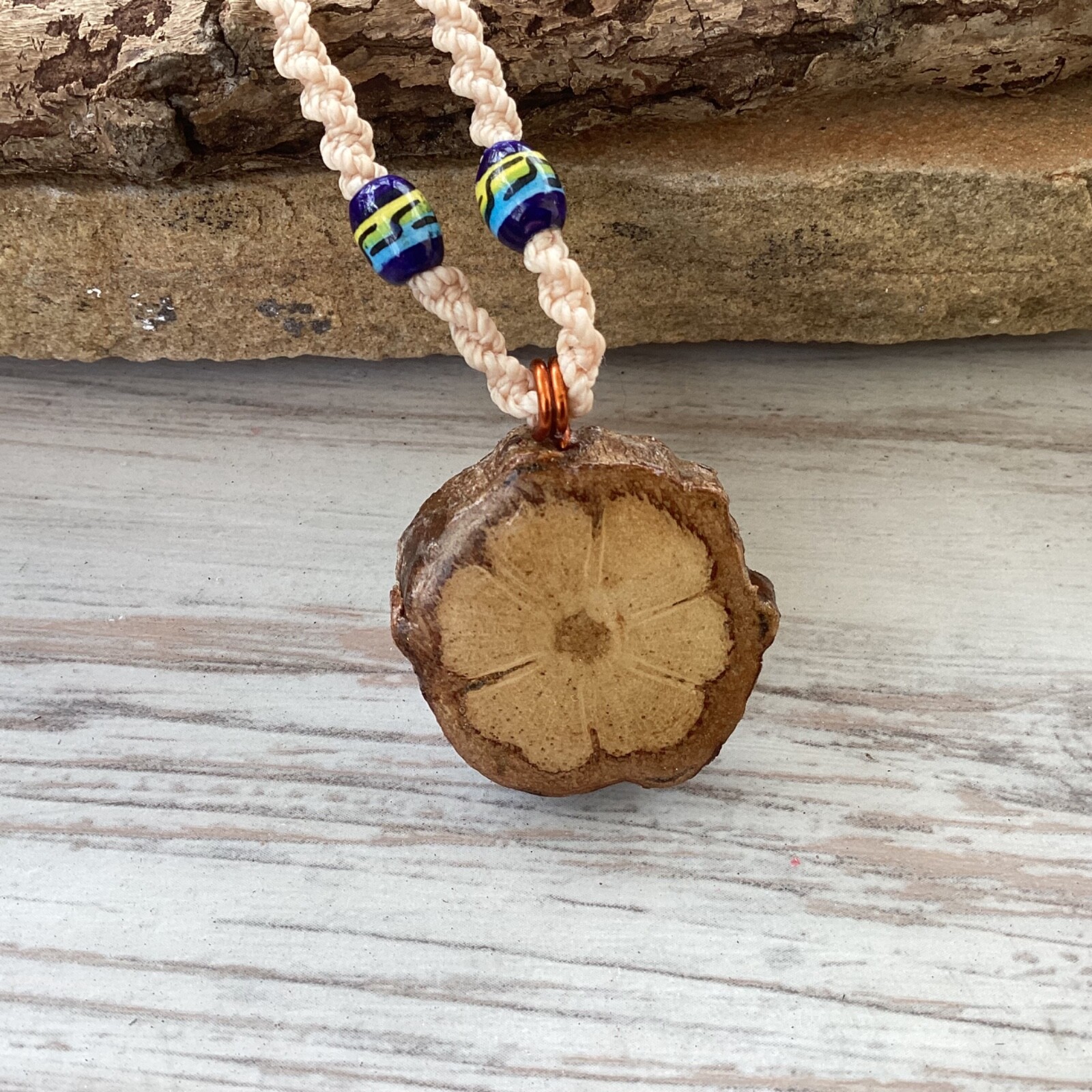 ayahuasca Pendant Necklace  With Copper Chain