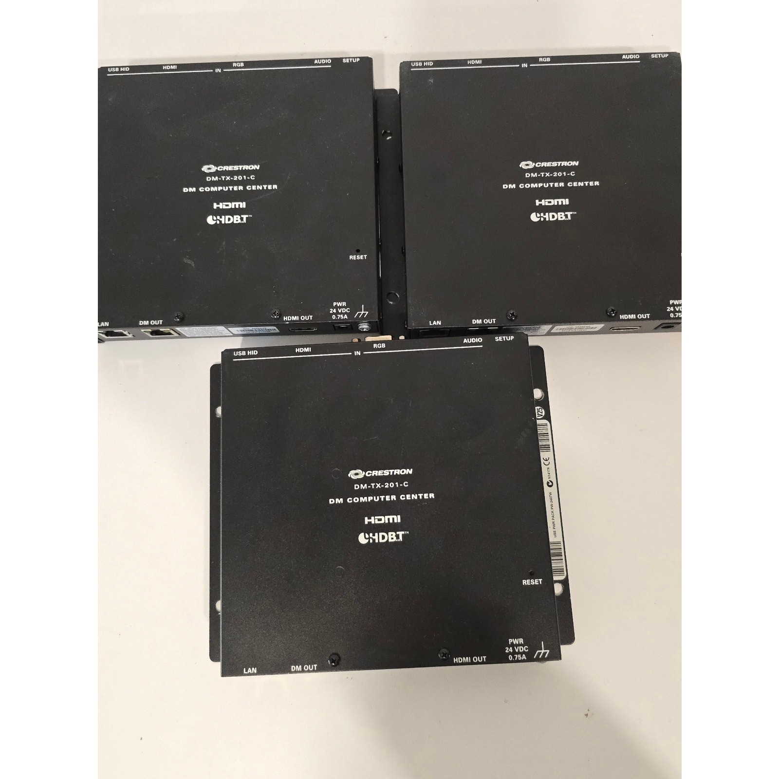 Lot of 3 Crestron DM TX 201 C DM Computer Center DigitalMedia 8G Transmitter