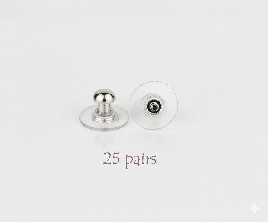 Earring Backs 25 Pairs