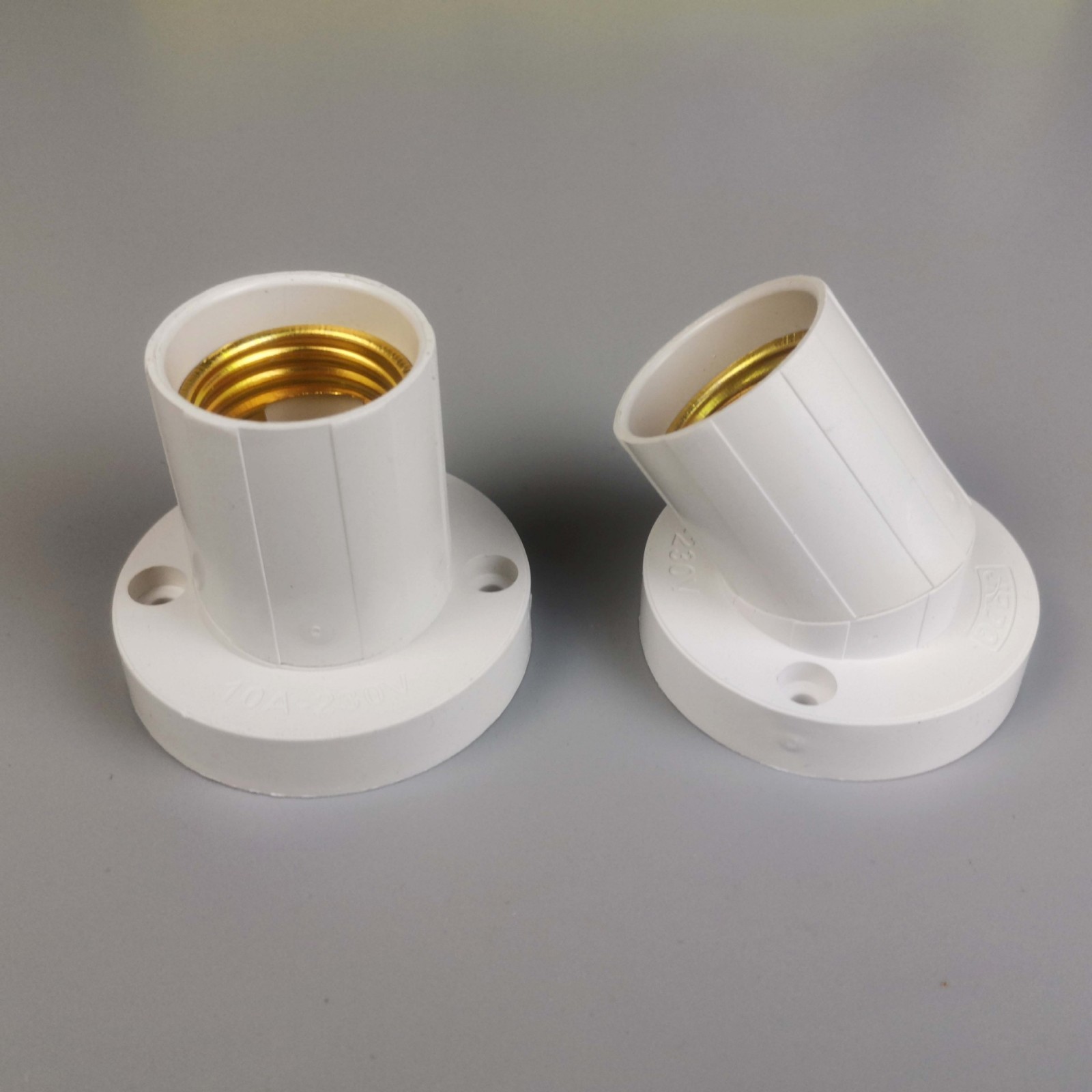 2x Light Sockets E26 E27 Lamp Holder Bulb Base Converter 45° rotating Adjustable