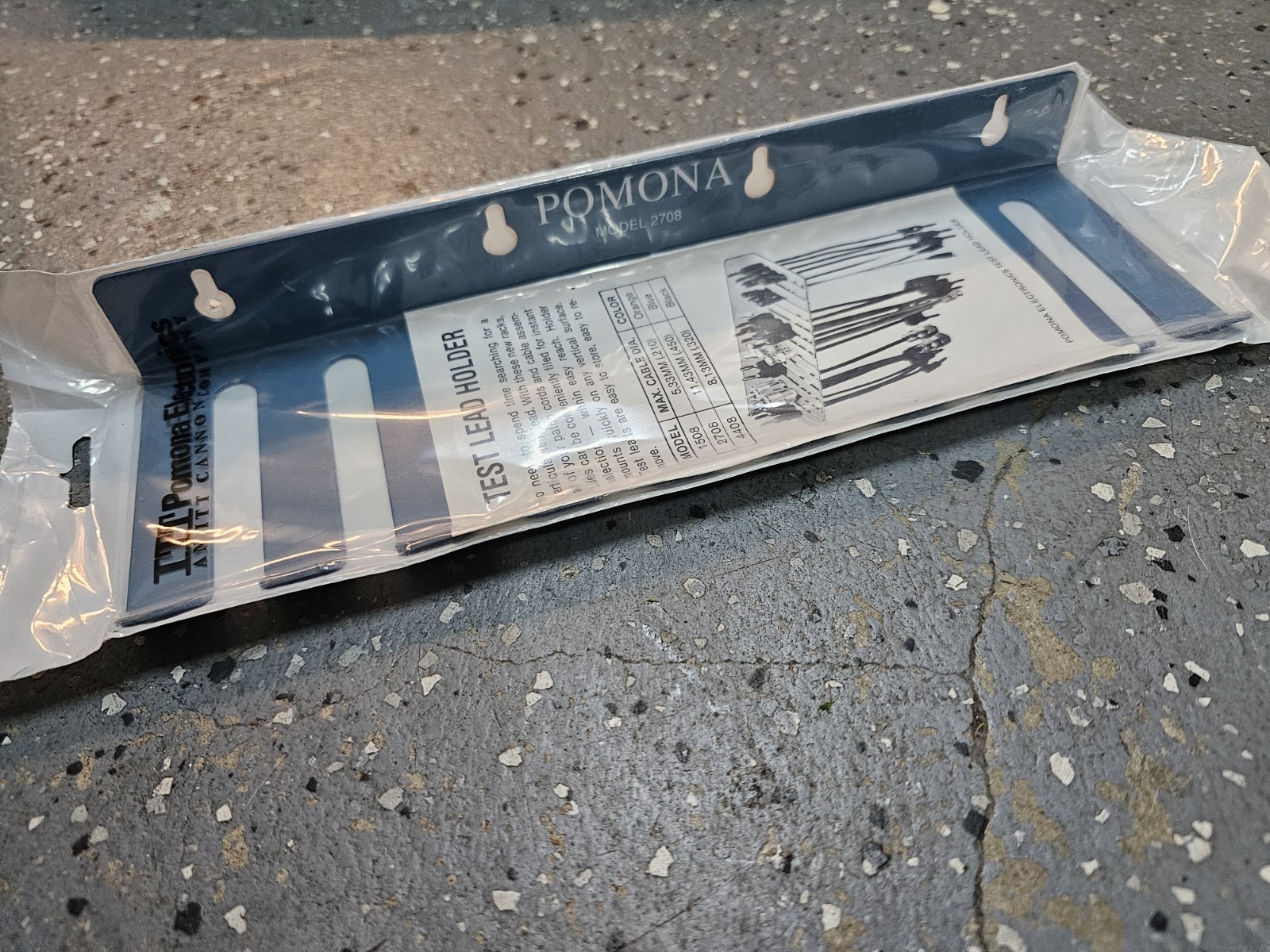 Pomona 2708 Electronics Test Cable Holder,  Blue - New in Packaging