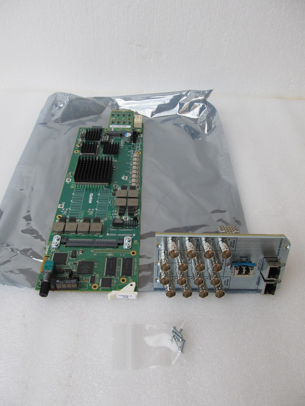 Evertz 7708VB-8-HSE 8-channel HD/SDI/DVB-ASI Optical Transceiver with Ethernet